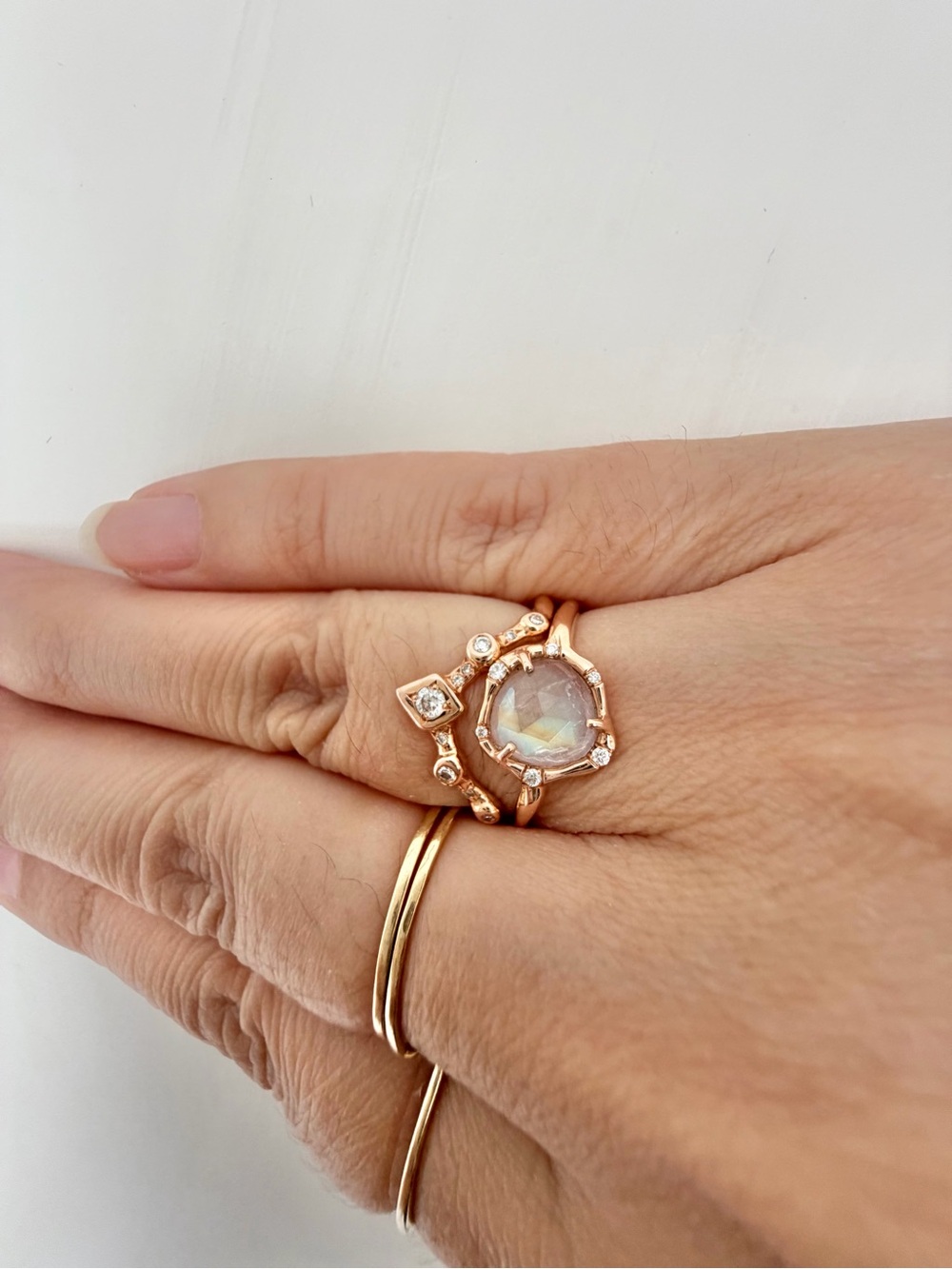 Sirciam Ethereal Stacking Band Rose Gold Size 6.5 - Picture 8 of 10